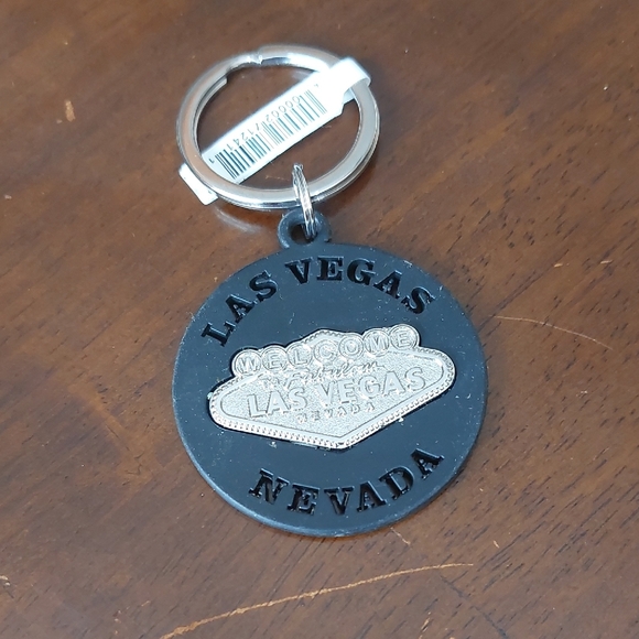 Accessories - FREE with Purchase Welcome To Fabulous Las Vegas Nevada Black Silver Keychain